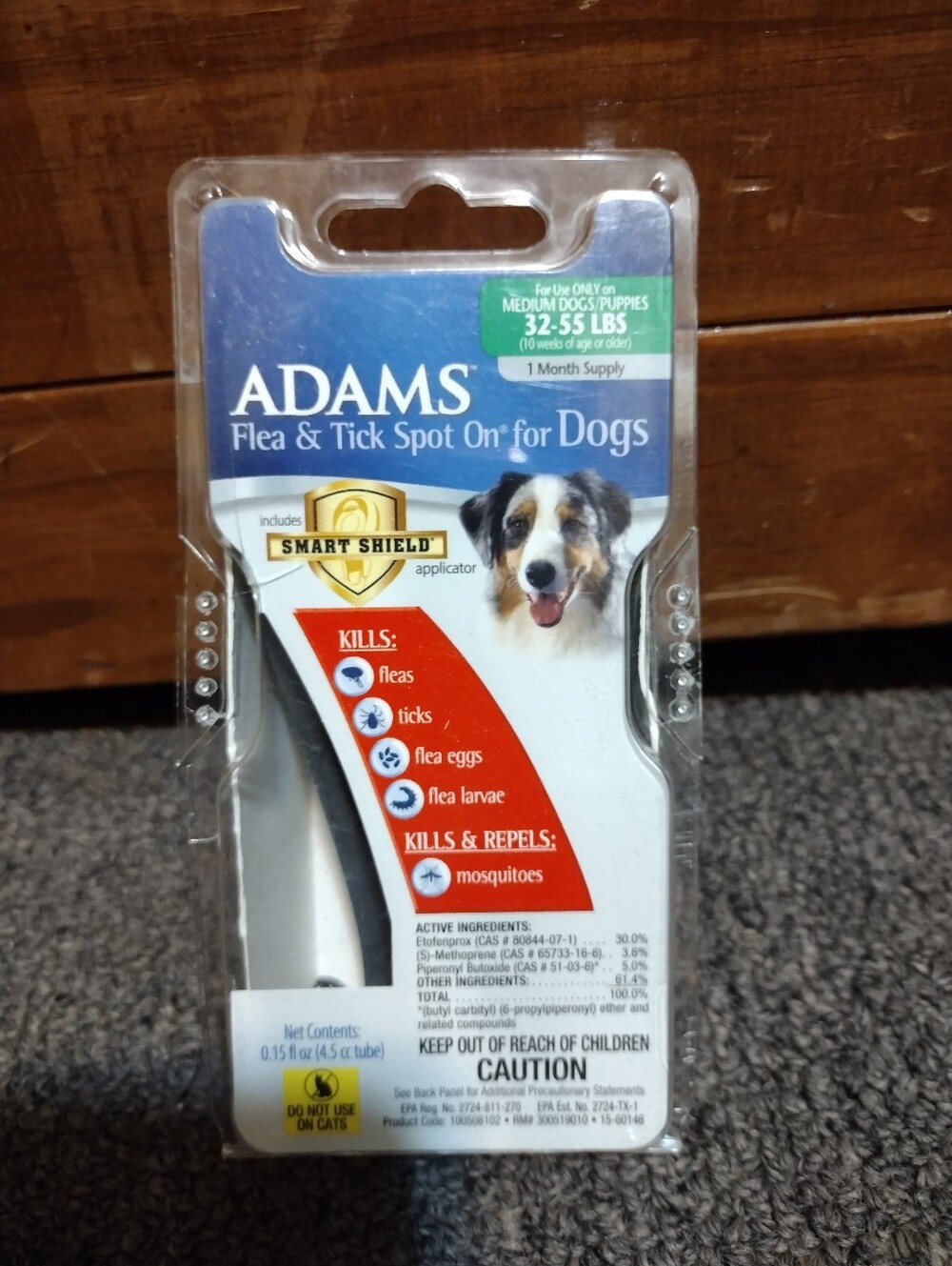 Adams Flea & Tick Spot On for Dogs Size 32 To 55lb